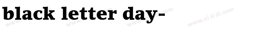 black letter day字体转换